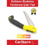 Premium Paslanmaz Çelik Dayanıklı Döner Saplı Ergonomik 180 mm Katlanır Budama Testeresi Çakı Tipi - Renk