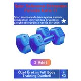 Premium Plastik Spor Egzersiz Fitness Vücut Geliştirme Pilates Ağırlık 4 kg Dambıl Seti 2 Ad Dumbell