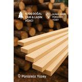 Premium Plus Ahşap Çıta, 5 Adet (2 x 2 x 50 cm) Ahşap Çubuk, Duvar Çıtası, Çok Amaçlı Çıta, Doğal Ahşap, Çam-Ladin Çıta