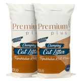 Premium Plus Doğal Bentonit Kedi Kumu Aktif Karbonlu 10 LT x 2 Paket, Topaklanan, Kokusuz,%99,5 Tozsuz, Yüksek Emicilik Gücüne Sahip Kedi Kumu (2 Lİ PAKET - 20LT)