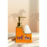 Premium Porselen Horse 500ml Sıvı Sabunluk, Süngerlik Bölmeli 47104