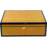 Premium Quality PremiumQuality Flamengo Sarı Desenli Sedir Humidor Puro Kutusu