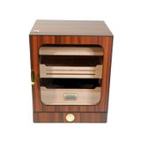 Premium Quality PremiumQuality Las Condes Aksesuar Çekmeceli İçi Ledli Kahverengi Sedir Humidor Puro Kutusu - TR9826