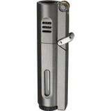 Premium Quality PremiumQuality Parlak Gunmetal 3 Torch Pürmüz Metal Puro Çakmağı
