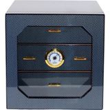 Premium Quality PremiumQuality Teresina Siyah Karbon Desenli Sedir Humidor Puro Kutusu