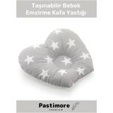 Premium Rahat Şık Taşınabilir Bebek Emzirme Kafa Yastığı Gri Bıngıldak Yastığı