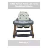 Premium Rahat Taşınabilir %100 Pamuk Beyaz Lüx Mama Sandalyesi Minderi