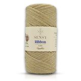 Premium Ribbon Polyester Ip 200 gr Polyester Ribbon Makrome Ipi (Simli Ekru)