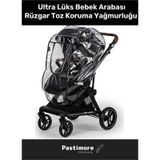 Premium Sağlıklı %100 Pvc Kaplama Fermuarlı Ultra Lüks Bebek Arabası Rüzgar Toz Koruma Yağmurluğu