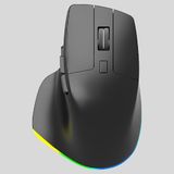 Premium Şarj Edilebilir Ergonomik Kablosuz Rgb Oyuncu ve Ofis Mouse Laptop Tablet Pc Telefon Uyumlu - Siyah