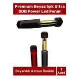 Premium Seri Beyaz Işık Ultra SOB Power Led Pilli Askılı Mıknatısla Sabitlenir Çalışma Kamp Lambası