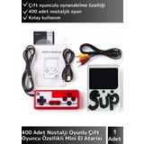 Premium Seri Çift Kişilik Mini Gamebox 400 Nostalji Oyunlu Çift Kişilik Mini El Atarisi