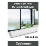 Premium Seri İz Bırakmaz İç Göstermez Yapışkan UV Engelleyici Buzlu Cam Filmi 5 Metre x 60 Cm