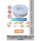 Premium Seri Kapı Altı Pencere Rüzgar Toz Isı Böcek Haşere Önleyen Rüzgar Kesici Bant 3 Metre