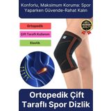Premium Seri Konforlu Maksimum Koruma Ortopedik Çift Taraflı Elastik Örme Likralı Spor Dizlik Unisex