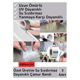 Premium Seri Su Geçirmez Isıya Dayanıklı Alüminyum Ultra Güçlü Tamir Bandı Çamur Bant 3 Adet