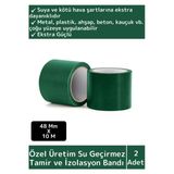 Premium Seri Süper Güçlü Su Geçirmez Yeşil Çok Amaçlı Tamir ve Izolasyon Bandı 48MM x 10M 2 Adet