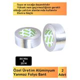 Premium Seri Suya Sıcaklığa Dayanıklı Tamir Soba Boru Yama Alüminyum Yanmaz Folyo Bant 44MM-20MT 2AD