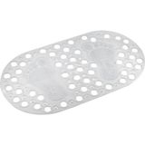 Premium Serisi Banyo - Küvet Içi Kaydırmaz Vantuzlu Ayak Desenli Paspas 66,5 x 36,5 Cm, Beyaz - Çok Renkli - Siyah - Plastik