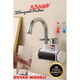 Premium Serisi Yeni Nesil Elektrikli Ani Su Isıtıcı Termal Şofben Musluk Spiral Başlık Hediye Duvar Giriş Beyaz