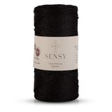 Premium Simli 200 Gr Polyester Makrome Ipi Siyah 2 Mm - 230 M Supla Ip ve çanta ipliği