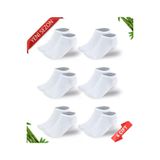 Premium Simli Nokta Desenli Kadın Bambu Patik Çorap 6'lı Set - 10556-noktali