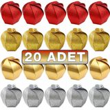 Premium Simli Yaldızı Cupcake - Hediye, Şeker Ve Kurabiye Sunum İkram Kutusu (Karma) - 20'Li Paket