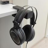Premium Siyah Asılabilir Masa Kenarı Kulaklık Standı, Ergonomik ve Sağlam / Premium Siyah Masa