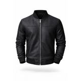 Premium Slim Fit Bomber Kolej Deri Ceket