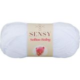 Premium Softee Baby El Örgü Ipi Bebek Ipi Hırka Kazak Yelek Ip Atkı Bere Patik Bebek Battaniye Ipi - Beyaz