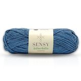 Premium Softee Raffia Yumuşak Çok Renkli Rafya Kağıt Ebruli El Örgü İpi Hobi İp (Mavi)