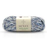 Premium Softee Raffia Yumuşak Çok Renkli Rafya Kağıt Ebruli El Örgü İpi Hobi İp (Okyanus)