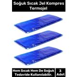 Premium Soğutucu Tekrar Kullanılabilir Soğuk Sıcak Jel Kompres Termojel Buz Paketi 3 Adet