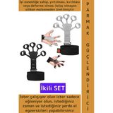 Premium Spor Kas El Bilek Kol Parmak Geliştirme Güçlendirme Esnek Silikon Direnç Lastiği 2'Li Set