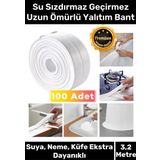 Premium Su Geçirmez Sızdırmaz Dayanıklı Lavabo Pvc Kenar Küf Önleyici 3.2m 100 Adet İzolasyon Bant