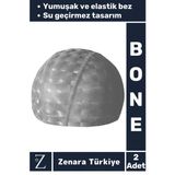 Premium Su Geçirmez Yüzücü Havuz Deniz Bonesi Elastik Bez Kumaş Yüzme Şapkası Bone 2 Adet