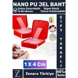 Premium Süper Güçlü Suya Toza Dayanıklı Iz Bırakmaz Zararsız Nano Pu Jel Bant 60'lı Kutu - Şeffaf
