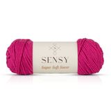 Premium Super Soft Saver El Örgü Ipi Hırka Kazak Ip Şal Bere Ipliği Ev Dekorasyon Ipi (Fuşya)