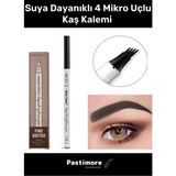 Premium Suya Dayanıklı 4 Mikro Uçlu Kaş Kalemi Şekillendirme Boyama Rimeli - Siyah