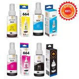 Premium T6641 T6642 T6643 T6644 Muadil Mürekkep 4'Lü Set Siyah Mavi Kırmızı Sarı Takım Epson Ecotank L110 L210 L310 L355 L365 L382 L386 L455 L5