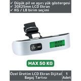 Premium Taşınabilir Seyahat Bavul Ağırlık Tartı Dijital LCD Ekran Kompakt Bagaj Tartısı Max 50 kg