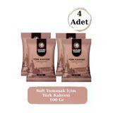 Premium Taze Öğütülmüş Bol Köpüklü Soft Yumuşak İçim Türk Kahvesi 100 Gr 4'Lü