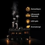 Premium Tren Tasarımlı Ultrasonik Aroma Difüzör Led Işıklı, Zamanlayıcılı, Hava Nemlendirici