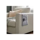 Premium Ürün Kaliteli Koltuk Kenarı Kumandalık 95X25 Cm Cepli Kolçak Kılıfı Gri Düzenleyici