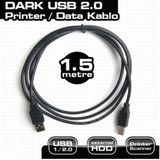 Premium USB 2.0 Yazıcı Kablosu, 1.5 Metre, Yüksek Hızlı Veri İletimi, Type A - Type B, Tarayıcı Uyumlu