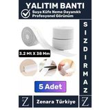 Premium Uzun Ömürlü Suya Neme Küfe Dayanıklı Mutfak Lavabo Pencere Kenar Yalıtım Bandı 3.2 Mt X 5 Ad