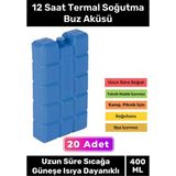 Premium Uzun Süre Sıcağa Güneşe Isıya Dayanıklı 12 Saat Termal Soğutma Buz Aküsü Kasedi 20'li