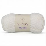 Premium Woolly El Örgü Ipi Atkı Bere Şapka Ip Panço Ipi Hırka Ipliği Fuşya (1, Beyaz)