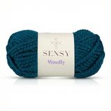Premium Woolly El Örgü Ipi Atkı Bere Şapka Ip Panço Ipi Hırka Ipliği Fuşya (1, Petrol Mavisi)