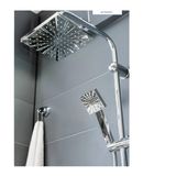 Premium Yağmurlama Duş Seti, Robot Tepe Duş Başlığı, Beyaz (krom kare model)
